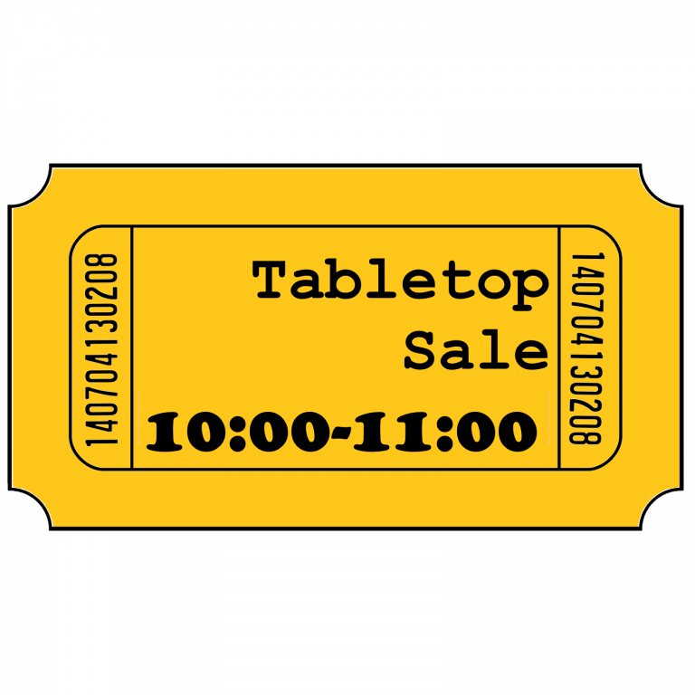Tabletop Sale 2025 10:00-11:00
