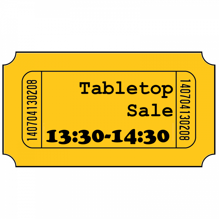 Tabletop Sale 2025 13:30-14:30